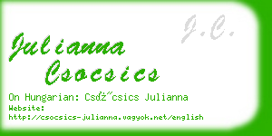julianna csocsics business card